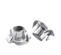 Tuerca De Ranura En T 10/50 Uds M3 M4 M5 M6 M8 M10 M12 tuerca de cuatro garras en T inserción punta ciega for herrajes for muebles madera para Perfiles de Aluminio(10PCS,M5)