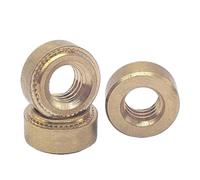 Tuerca de remache autoblocante de latón CLC, M2, M2.5, M3, M4, M5, M6, M8, H59, inserto de prensa, tuerca de remache, tuerca de remache, placa de 0,8-3,2 mm(M6-0(5pcs))