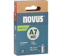Tuerca de remache ciega Novus tipo A7M5 aluminio 7 x 13,0 mm VPE: 50 piezas