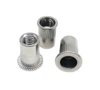 Tuerca de remache for insertar de acero inoxidable 316 A4-80 M3 M4 M5 M6 M8 M10 M12 cabeza plana pequeña cabeza avellanada Rivnut Nutsert(Small head,40pcs M8)