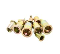 Tuerca De Remache Plana Carbono/acero Inoxidable, Remaches Pop Rosca Métrica, Abrazadera Panel Metal, Bloqueo Aluminio, M3, M4, M5, M6, M8, 60/100 Uds(Carbon Steel (Zinc),M10 (60Pcs))