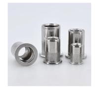 Tuerca de remache plano M3 M4 M5 M6 M8 M10 M12, tuercas de inserción de rosca métrica, tuercas de Metal de aluminio/carbono/acero inoxidable, tuerca de abrazadera(304,M5 (200Pcs))