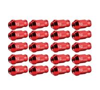 Tuerca de Rueda de Carreras de Aluminio Negro de 12x1,5 para Tornillos de Neumáticos de Coche Tuerca de Rueda Ligera y le para Coches de Carreras (rojo)
