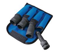 Tuerca de Rueda Doble Toma Impacto Kit 1.3cmD 4PC 17 ,19 ,21mm & Extensión 09539