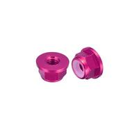 Tuerca de seguridad de nylon con brida de aluminio Tuercas de seguridad hexagonales con inserción de nailon, aleación de aluminio, M3, M4, Multicolor, 10 Uds.(Pink,M3)
