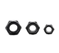 Tuerca De Seguridad Inserción Nailon Hexagonal, 3-100 Piezas, M2M2.5M3M3.5M4M5M6M8M10M12M14M16, Acero Inoxidable 304(Black Zinc,M6 (50pcs))