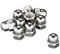 Tuerca de sombrerete hexagonal M8 de acero inoxidable A2 DIN1587 tuerca de tapa alta forma; 25 unidades