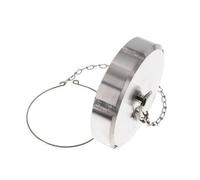 Tuerca de sombrerete Rd110 X 1/4'' DN 80 Acero inoxidable 1.4301 NBR DIN 11851 FDA 21 con cadena