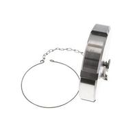 Tuerca de sombrerete Rd130 X 1/4'' DN 100 Acero inoxidable 1.4404 NBR DIN 11851 FDA 21 con cadena