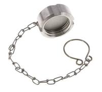 Tuerca de sombrerete Rd34 X 1/8'' DN 15 Acero inoxidable 1.4404 NBR DIN 11851 FDA 21 con cadena