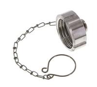 Tuerca de sombrerete Rd44 X 1/6'' DN 20 Acero inoxidable 1.4301 NBR DIN 11851 FDA 21 con cadena