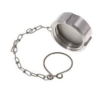 Tuerca de sombrerete Rd44 X 1/6'' DN 20 Acero inoxidable 1.4404 NBR DIN 11851 FDA 21 con cadena