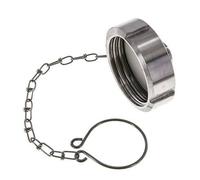 Tuerca de sombrerete Rd52 X 1/6'' DN 25 Acero inoxidable 1.4404 NBR DIN 11851 FDA 21 con cadena