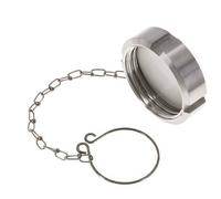 Tuerca de sombrerete Rd58 X 1/6'' DN 32 Acero inoxidable 1.4301 NBR DIN 11851 FDA 21 con cadena