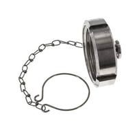 Tuerca de sombrerete Rd58 X 1/6'' DN 32 Acero inoxidable 1.4404 NBR DIN 11851 FDA 21 con cadena