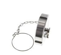Tuerca de sombrerete Rd78 X 1/6'' DN 50 Acero inoxidable 1.4301 NBR DIN 11851 FDA 21 con cadena