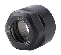 Tuerca de Sujeción para Portapinzas ER16, Acero 42CrMo, Compatible con Fresadora CNC y Torno, M22x1.5 y M19x1.0, Negro y Plata