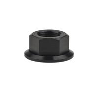 Tuerca de titanio M5/M6/M8/M10/M12/M14/M16, tuerca con reborde, tapa de perno for motocicleta, bicicleta para rueda delantera y trasera de bicicleta(Black,M5)