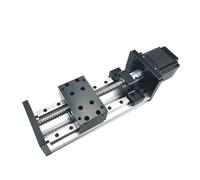 Tuerca de tornillo de bola de metal SXG1605 Mesa Deslizante eje Z etapa recorrido 100-1000mm MGR12 guía SFU1605 tornillo de bola actuador lineal Kit de paquete for Nema23(Effective Stroke 100)