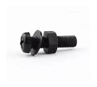 Tuerca de tornillo de cabeza Phillips de nailon, arandela plana, tres combinaciones, M2-M8(50set M2.5x8)