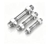 Tuerca De Tornillo De Varilla Roscada M3 De Acero Inoxidable 304.(M3x60mm 5pcs)