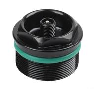 Tuerca de válvula de horquilla de bicicleta de aleación de aluminio para RockShox, inserto de válvula de repuesto con anillo de sellado, para válvula AV, 28,3/30,3/32,3 x 1,0 mm, negro (30,3 x 1,0 mm
