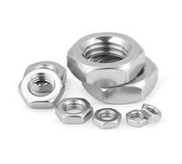 Tuerca Delgada De Diente Fino Hexagonal De Acero Inoxidable M2-M18 304(M2(55pcs))