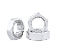 Tuerca Delgada Hexagonal De Acero Inoxidable 304/316 Plana Diente Fino/diente Inverso/tuerca Bloqueo Inverso Fino M2-M60 Sujetador Antiaflojamiento Precisión(SS304-M45(1pc))