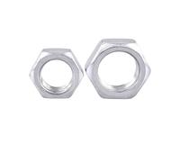 Tuerca Delgada Hexagonal De Acero Inoxidable 304/316 Plana Diente Fino/diente Inverso/tuerca Bloqueo Inverso Fino M2-M60 Sujetador Antiaflojamiento Precisión(FT-48 * 3(1PC))