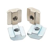 Tuerca deslizante con ranura en T M3 M4 M5 M6 M8 M10 for muebles de extrusión de aluminio de perfil T 2020 3030 4040 4545(20s - M6 (10pcs))