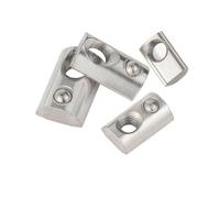 Tuerca deslizante de riel en T, juego tuercas tipo con resorte enrollable 20 piezas conector bola acero al carbono for fijación soporte perfiles extrusión aluminio 2020 3030 4040 4545(40 series M5)