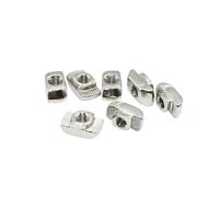 Tuerca elástica con ranura en T, 50 pcs M3-M8 T-Nut Sliding Hammer Drop In Fastener For 20-45 Series Aluminum Extrusion(40-M8)