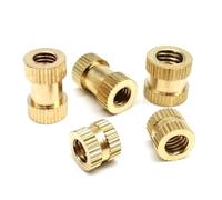 Tuerca embutida de latón y cobre con rosca M1.6, M2, M2.5, M3, M4, M5, M6 y M8, longitud L=2/3/4 mm, longitud 2-16 mm, 25/50 uds.(Length 2mm,50pcs M2.5(OD 3.5mm))