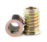 Tuerca Embutir Madera, 20 pcs Insertos tTuerca M8, Tuercas Roscadas para Tornillos, Chapadas en Acero al Carbono, Tuerca para Muebles (20 mm)