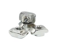 Tuerca en T con cabeza de martillo niquelada M3-M8 for perfil de extrusión de aluminio 20-45 EU(50 PCS,3030 T-nut M5)