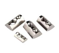 Tuerca en T con resorte enrollable M3 M4 M5 M6 M8 con bola for extrusión de aluminio con perfil de aluminio de la serie 20/30/40/45 (30-M4 50 piezas)(40-M4 20pcs)