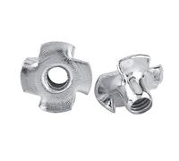 Tuerca en T de 4 Garras Tuerca en T de Madera de Cuatro Puntas Herramienta de Reparación de Sujetadores de Tuercas en T Acero Galvanizado para Muebles de Carpintería (50pcs M4)