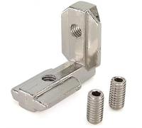 Tuerca en T roscada, Tuercas de ranura, 10 piezas 2020 3030 4040 4545 Perfil aluminio 90° Extrusión Ranura Conector esquina interna Soporte junta con tornillo(40 M6*12)