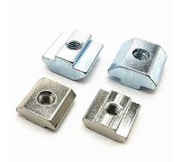 Tuerca en T roscada, Tuercas ranuradas, 5/10 piezas M3 a M10 cuadradas con bloque, de martillo deslizante for sujetador Perfil aluminio 2020 3030 4040 4545 Cabeza(45series M4 5Pcs)