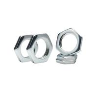 Tuerca Fina De Rosca M6 M8 M10 M12 M14 M16 M18, Diente Hexagonal Blanco Hierro Galvanizado, Tuercas Planas Hexagonales Pequeñas Ultrafinas, 5/10 Uds(10Pcs,M10x0.75mmx3mm)