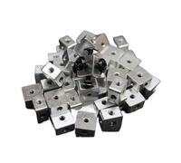 Tuerca hexagonal, bloque fijo cuadrado, tuerca de seguridad de esquina cuadrada, M3, placa roscada hexagonal, bloque de enlace, tornillos for fijar caja de acrílico(10x10x10mm-2pcs)