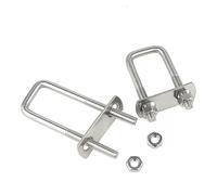 Tuerca hexagonal de acero al carbono, tuerca de acero inoxidable, abrazadera M10 M12 perno cuadrado en U ángulo recto tornillo U tuercas de sujeción placas de partición juego de tornillos U acero