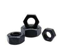 Tuerca hexagonal de acero inoxidable 304, 5/10/20/25/50/100/200 unidades, M1.6, M2, M2.5, M3, M3.5, M4, M5, M6, M8, M10, M12, superficie negra(200pcs M5)