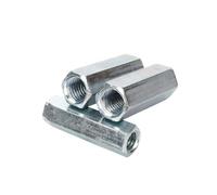 Tuerca hexagonal de acoplamiento de varilla de acero galvanizado, 1-2 unidades, M6, M8, M10, M12, M14, M16, M18 y M20, rosca de conexión larga(M20x60mm -1pcs)