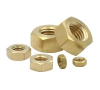 Tuerca Hexagonal De Cobre Y Latón Macizo, 1-100 Uds. for Perno Tornillo M1.4 .6 M2 .5 M3 M4 M5 M6 M8 M10 M12 M14 M16 M18 M20(M1.4 (50PCS))