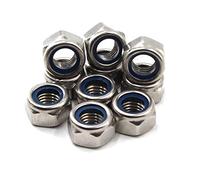 Tuerca hexagonal de nailon M12 304 de acero inoxidable de nailon (20 unidades)