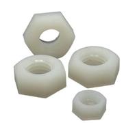 Tuerca hexagonal de plástico de nailon, sujetadores de aislamiento con rosca métrica, M2, M3, M4, M5, M6, M8, M10, M12, 10/50 Uds.