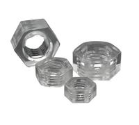 Tuerca hexagonal de plástico de nailon, sujetadores de aislamiento con rosca métrica, M2, M3, M4, M5, M6, M8, M10, M12, 10/50 Uds.