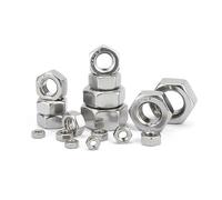Tuerca hexagonal de rosca fina de acero inoxidable 304, paso de 0,35/0,5/0,75/1/1,25/1,5 mm, M3, M4, M5, M6, M8, M10, M12, M14, M16, 2/5/10 unidades(10Pcs M3x0.35mm)