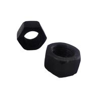 Tuerca Hexagonal De Rosca Fina Negra, M8 M10 M12 M14 M16 M18 M20 M24 M27 M30 M33M36, Tapa Tornillo Acero Al Carbono Grado 8, 1/2/5 Unidades(M10 x 1.0 (5pcs))